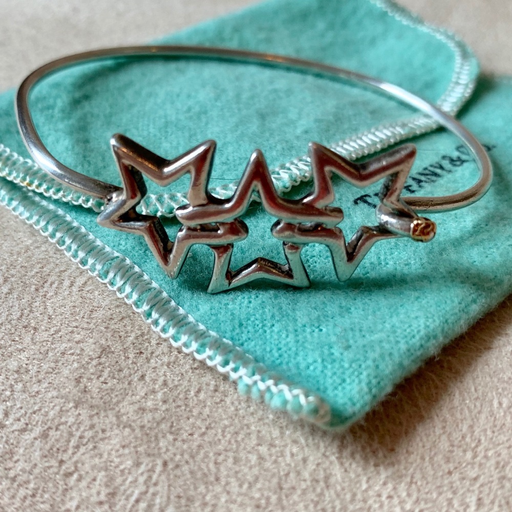 Tiffany & Co. Sterling Silver Star Bangle